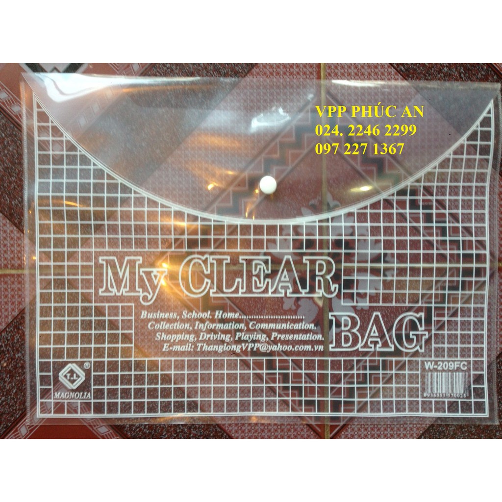 Tập 20 túi clear khổ f dày kt: 35x25.5cm