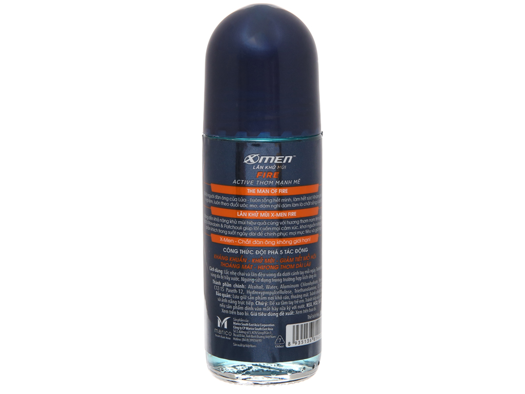 [HCM]Lăn khử mùi X-Men Fire Active thơm mạnh mẽ 50ml
