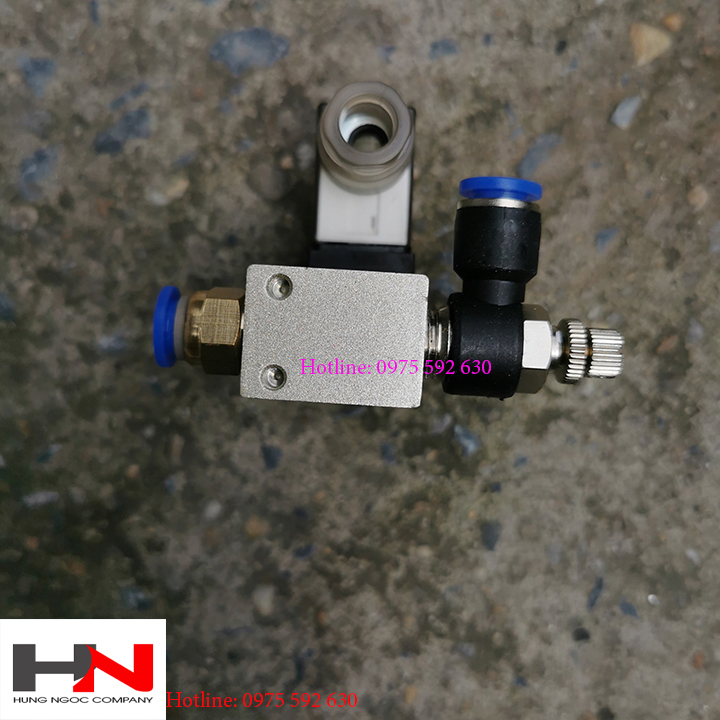 Van điện từ đóng mở khí stnc có núm chỉnh