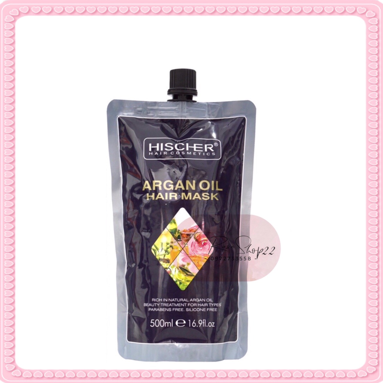 Dầu hấp hischer argan siêu mượt, phục hồi 500ml