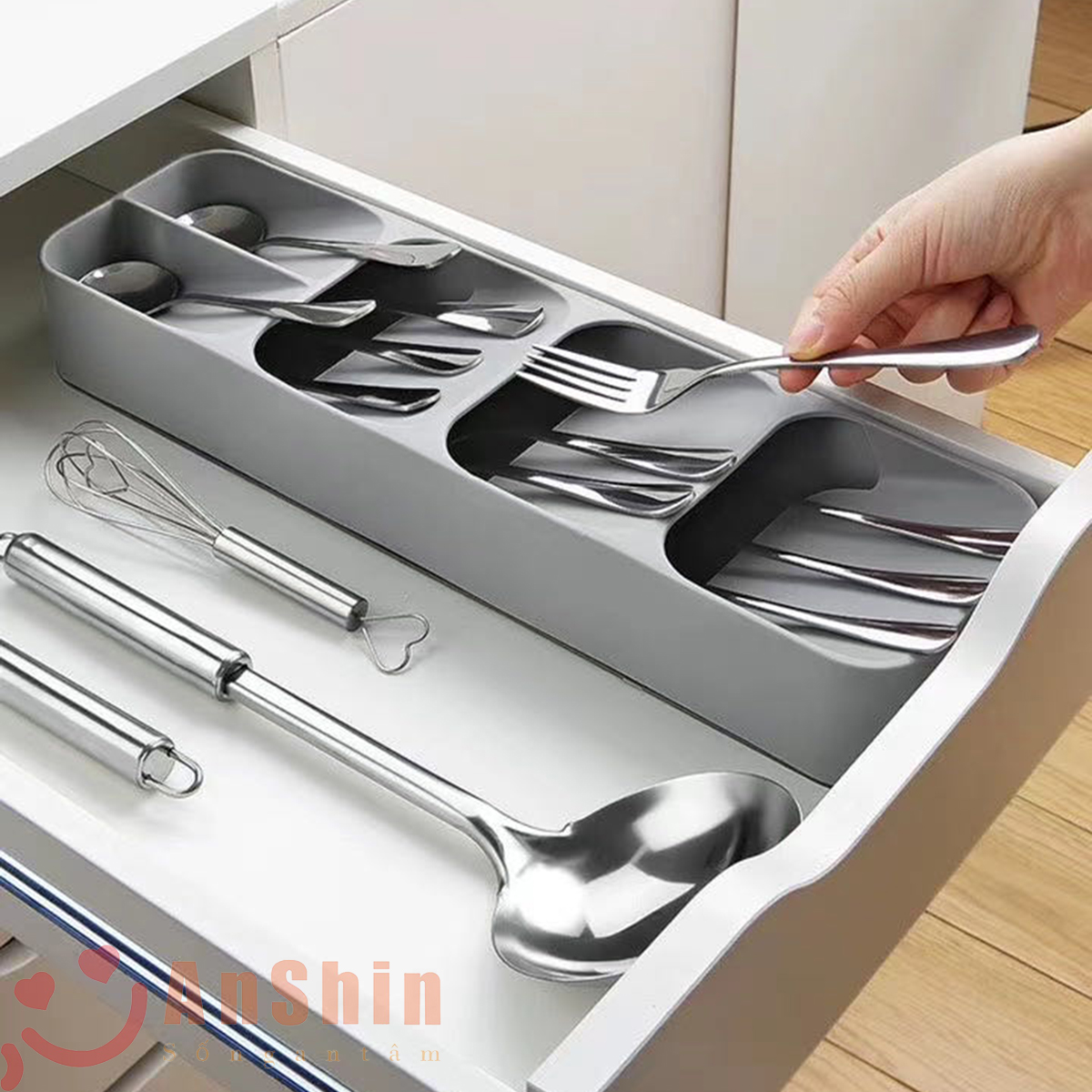 Khay đựng đũa thìa dao nĩa giữ gọn tủ bếp