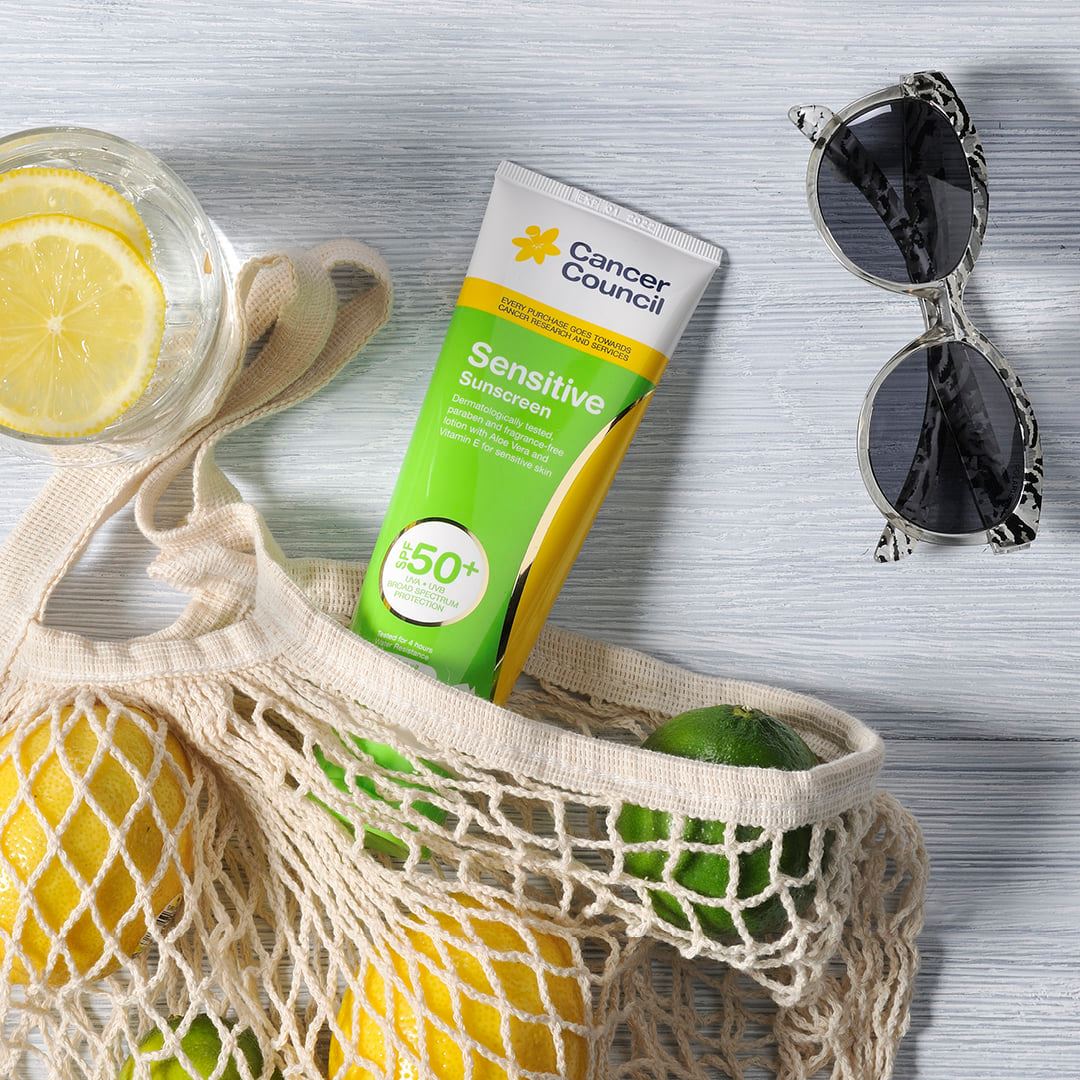 Kem chống nắng cancer council Sensitive sunscreen (xanh lá) cho da nhạy cảm 110ml