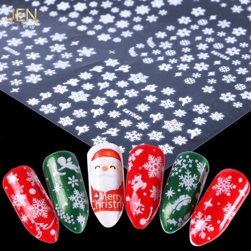 Hình dán sticker giáng sinh trang trí móng siêu đẹp ( HOT )