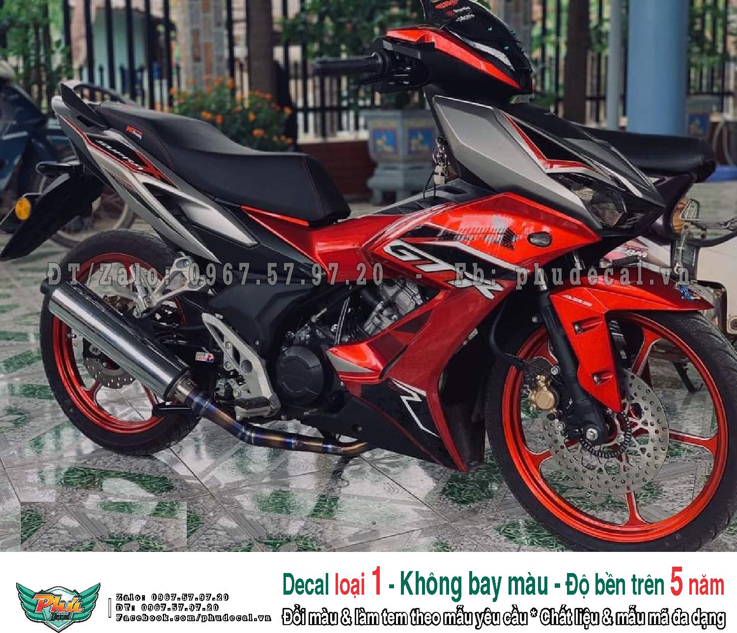 Tem rời Winner X GTR đỏ bạc (b)