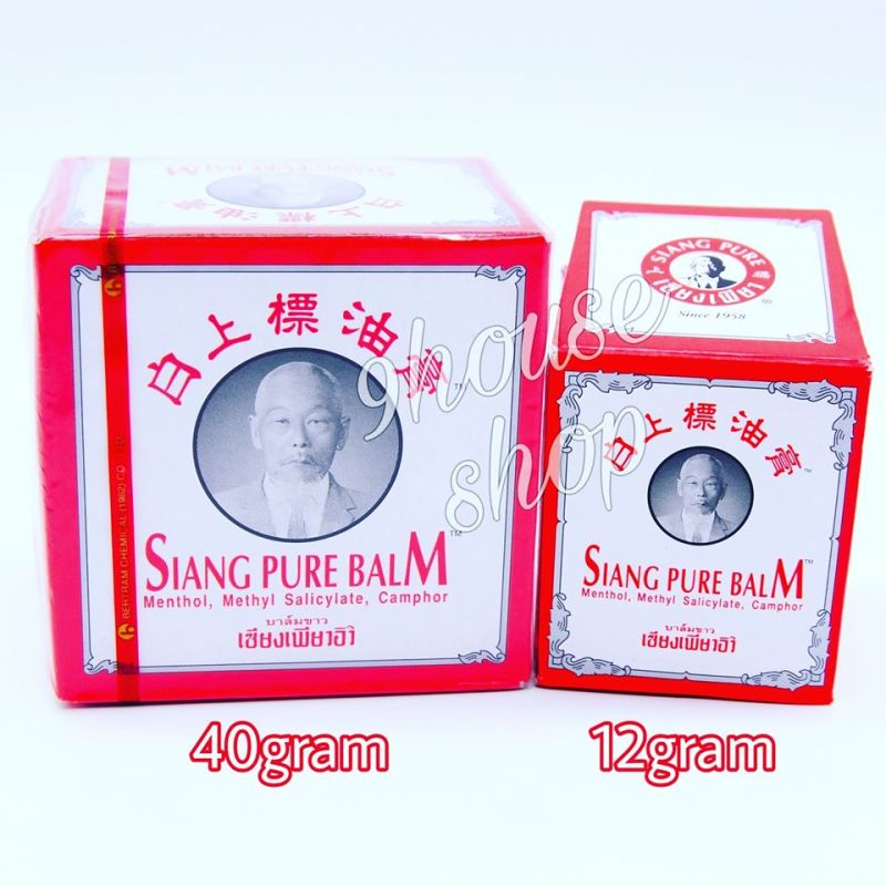 01 Hủ Dầu cù là TRẮNG Siang Pure Balm (chữ Đỏ) Thái Lan nhập khẩu