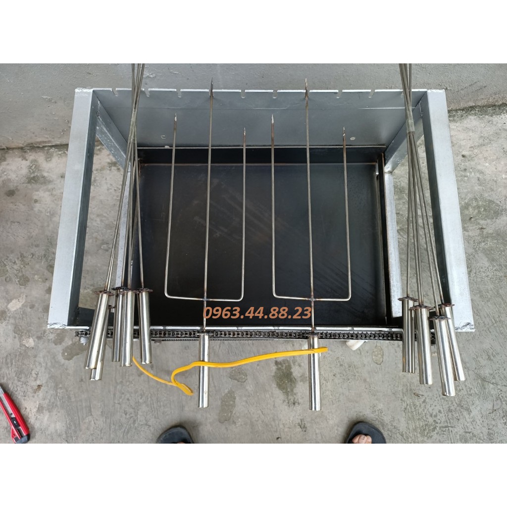 máy nướng thịt , chả ,vịt quay tự động 10 xiên [ tặng thêm 2 xiên 3 nướng gà, vịt ...]