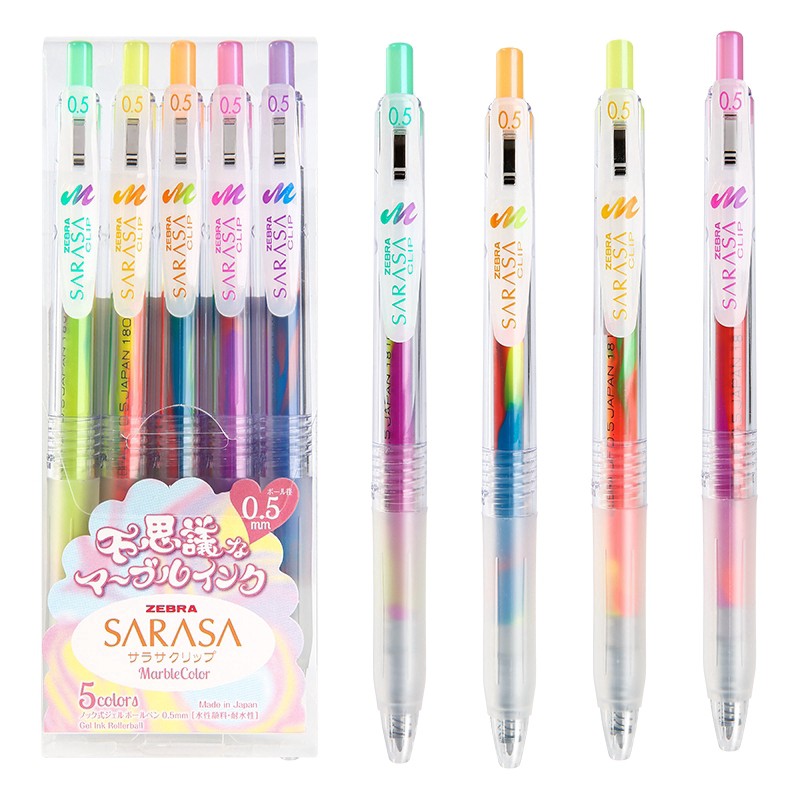 [HCM]BỘ 5 BÚT GEL SARASA CLIP 0.5MM MARLE
