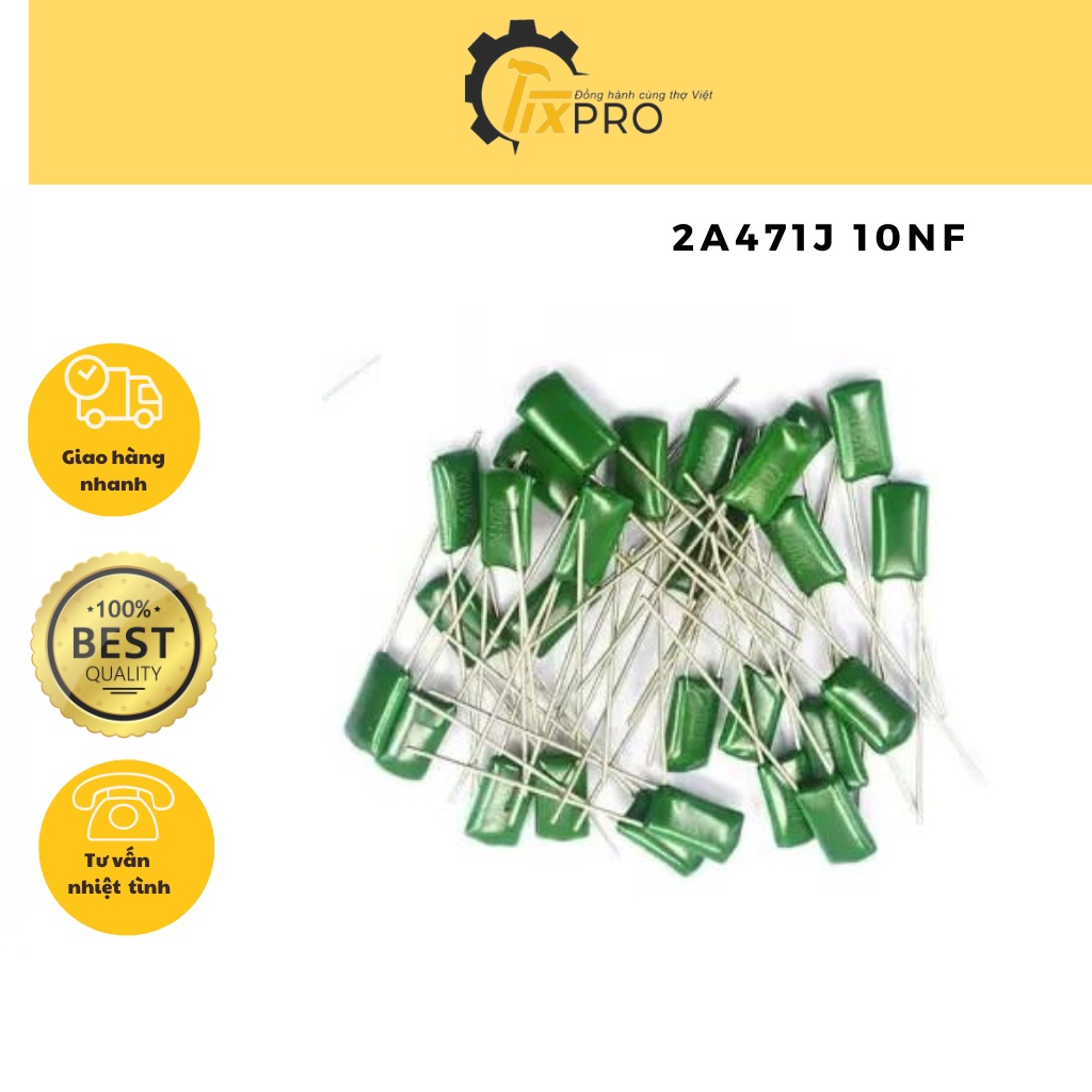 Tụ mica 2A471J 10nF 100V (10c)