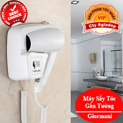Máy sấy tóc treo tường có giá đỡ cho phòng tắm, Máy sấy tóc gắn tường cho khách sạn Giormani