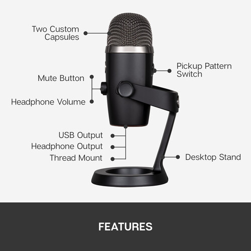 Mic thu âm Blue Yeti USB Microphone USB (0408)