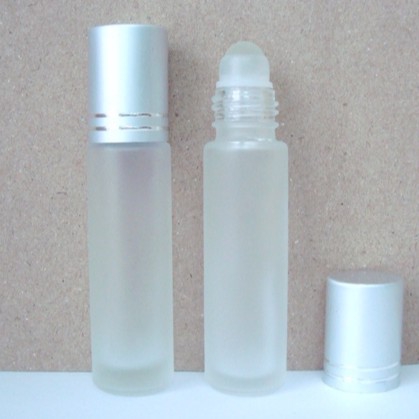 Vỏ bi lăn 10ml đựng tinh dầu lăn môi thân mờ nắp bạc sang trọng