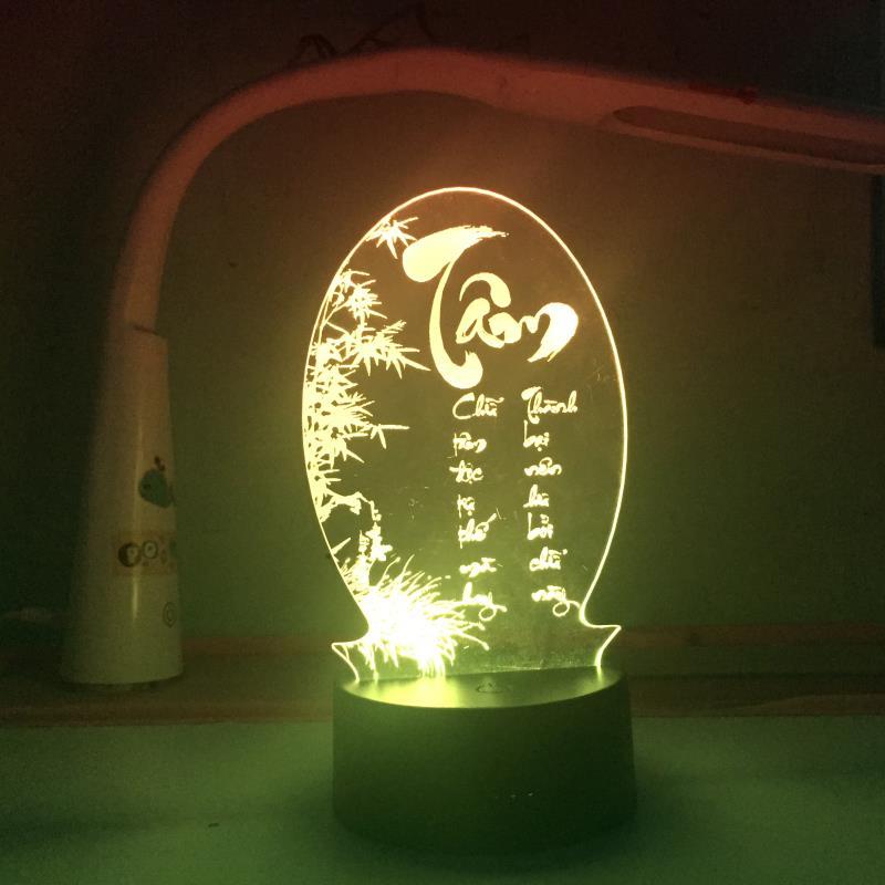 Bedroom lamp, Decoration lamp 3D LED, lamp calligraphy 7 color, lamp decoration for baby, Nightlight children, lamp creative gifts