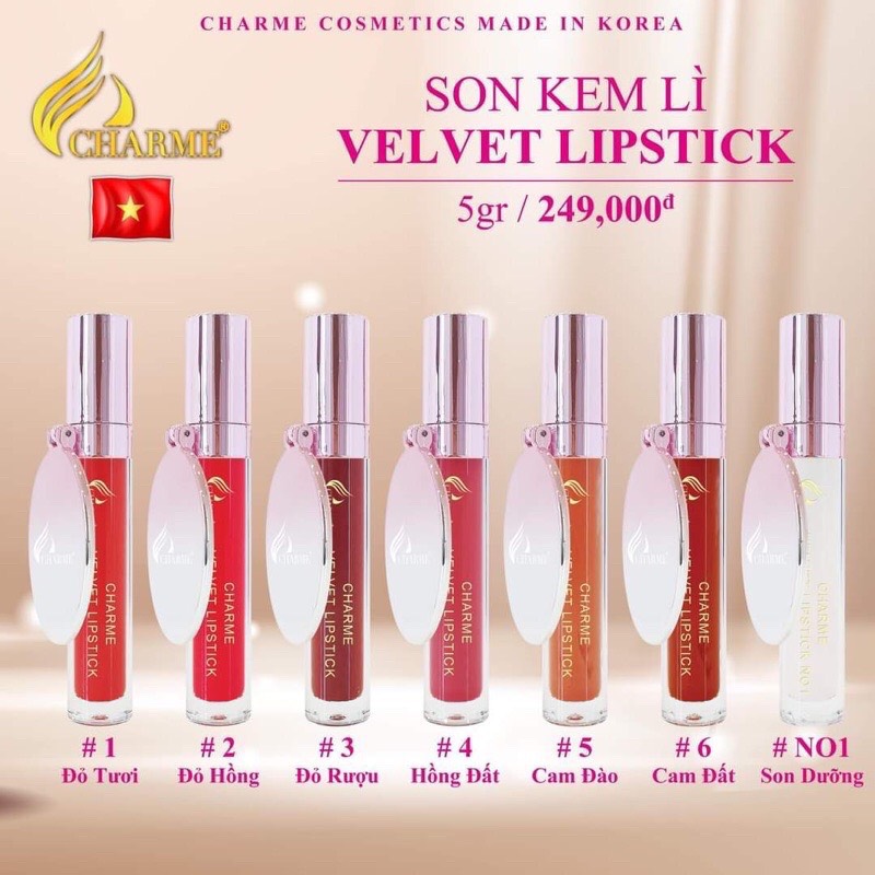 Son LÌ Velvet Lipstick HÀN QUỐC chinh hang