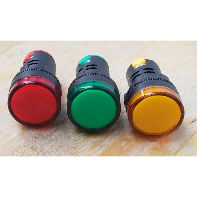 Đèn báo tủ điện phi 22 đỏ vàng xanh 220v