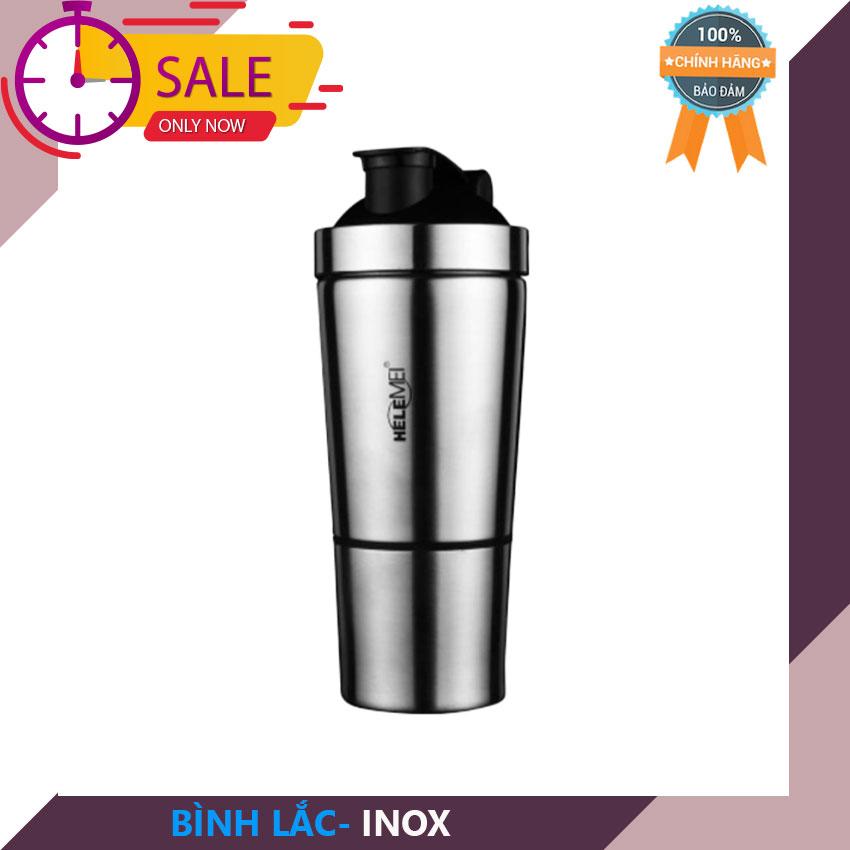 Bình nước tập Gym thể thao - Bình lắc inox