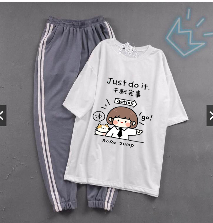 SÉT áo cô bé just do it KÈM QUẦN