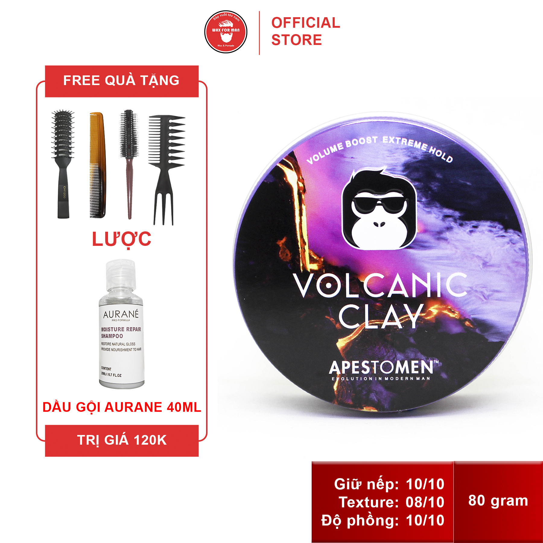 Sáp vuốt tóc Volcanic Clay