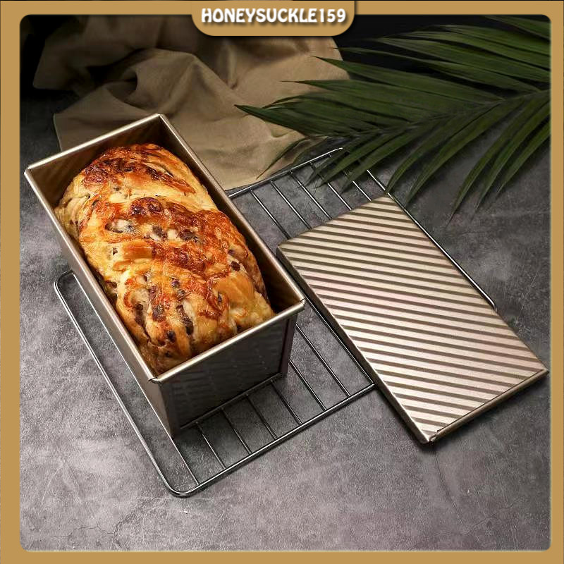 Khuôn nướng bánh mỳ gối sanwich chống dính có nắp cao cấp 450g