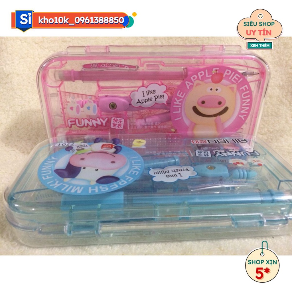 Set compa sắt loại to, eke 8 món aihao 7701