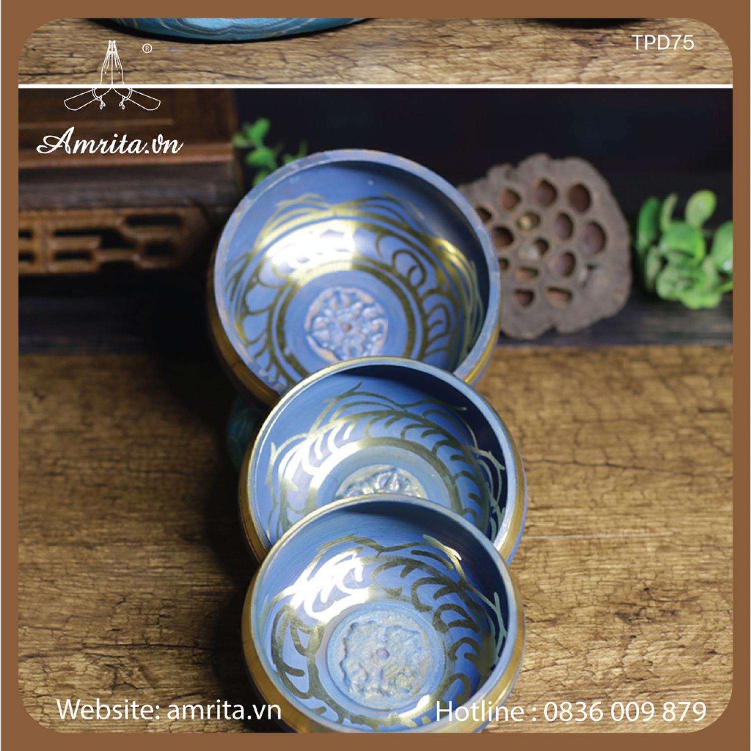 [giá sỉ]Chuông xoay Tây Tạng (Nepal) - Singing Bowl