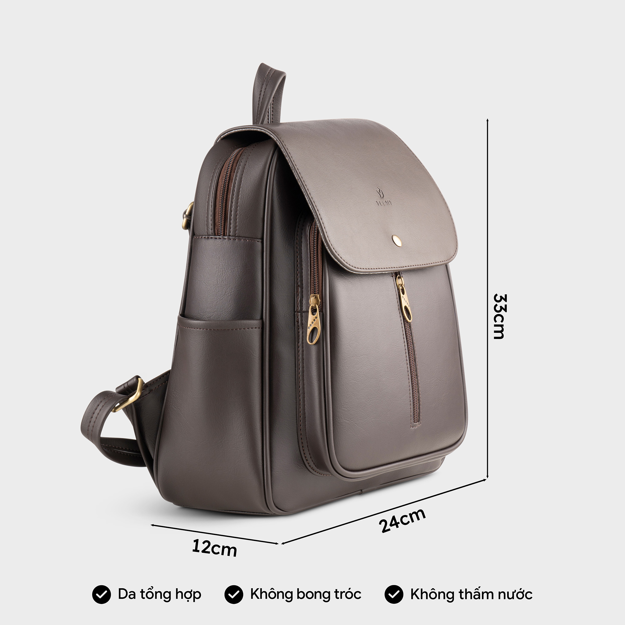 Yuumy Backpack (Basic Women's Fashion Fits A4 - Yba5 Leather Backpack)