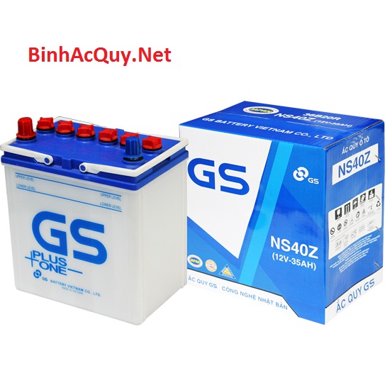BÌNH ẮC QUY Ô TÔ NS40Z R/L (12V - 35Ah) - GS