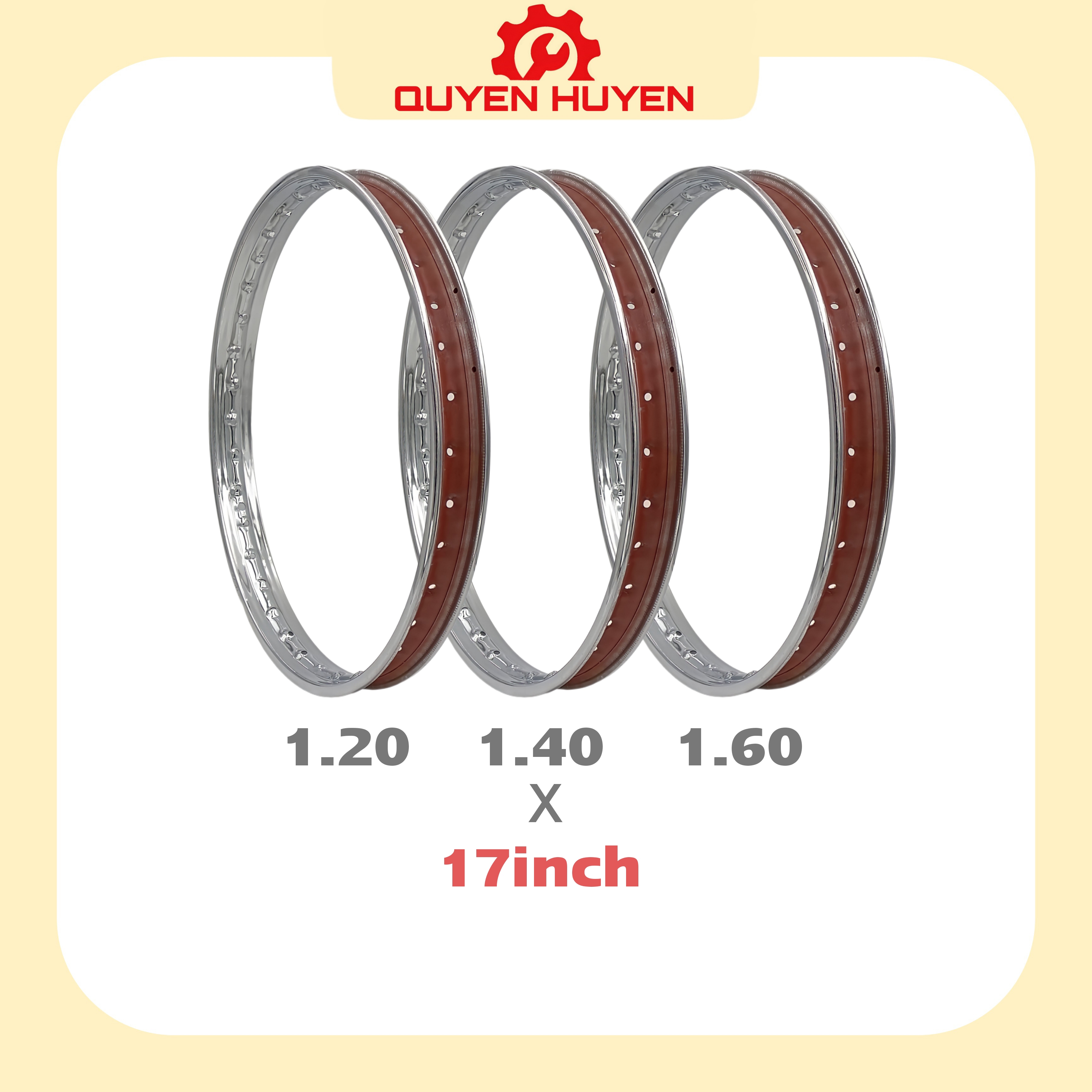 Niềng xe máy 1.20 / 1.40 / 1.60 - 17 inch - vành xe honda, suzuki, sym - dream, wave, future, cub, angel, viva ...