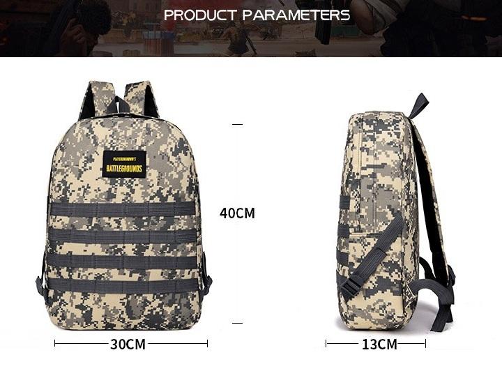 Balo PUBG , Balo PUBG Chống thấm nước siêu bền - Size Lớn