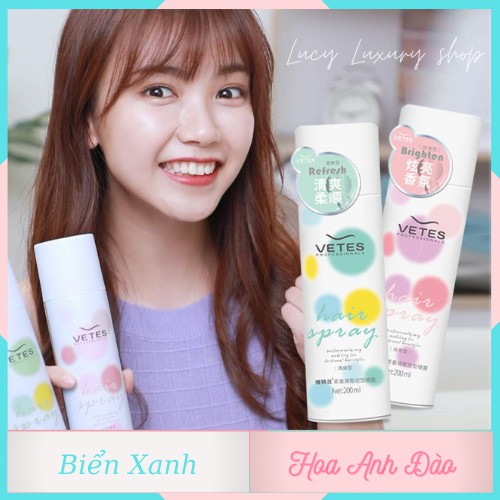 Xịt Giữ Nếp Tóc/Cố Định Tóc VETES tạo kiểu tóc nội địa Trung