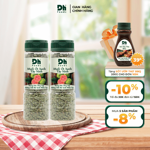 Combo 2 hũ muối ớt xanh tây ninh dh foods