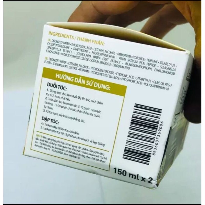 [HCM](SIÊU RẺ)KEM duỗi tóc phục hồi Lavox Nano Complex cá nhân thế hệ mới 150mlx2