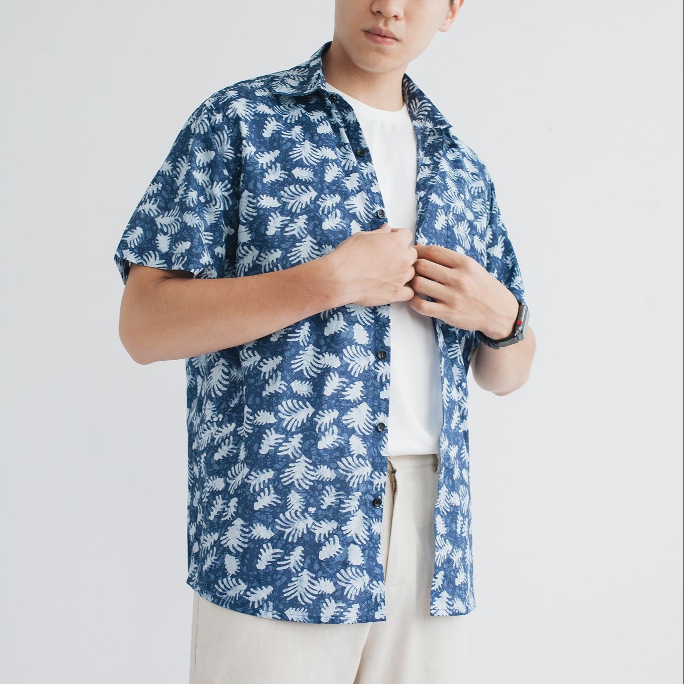 Áo Sơ Mi Nam LOOK FLORAL BLUE
