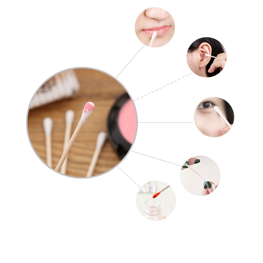 combo 5 bịch tăm que gấu trúc thân gỗ /5 bịch /500 que