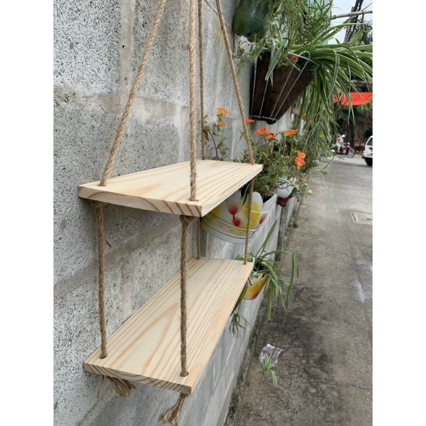 Kệ gỗ treo tường nhiều tầng (45x15 x1.5)