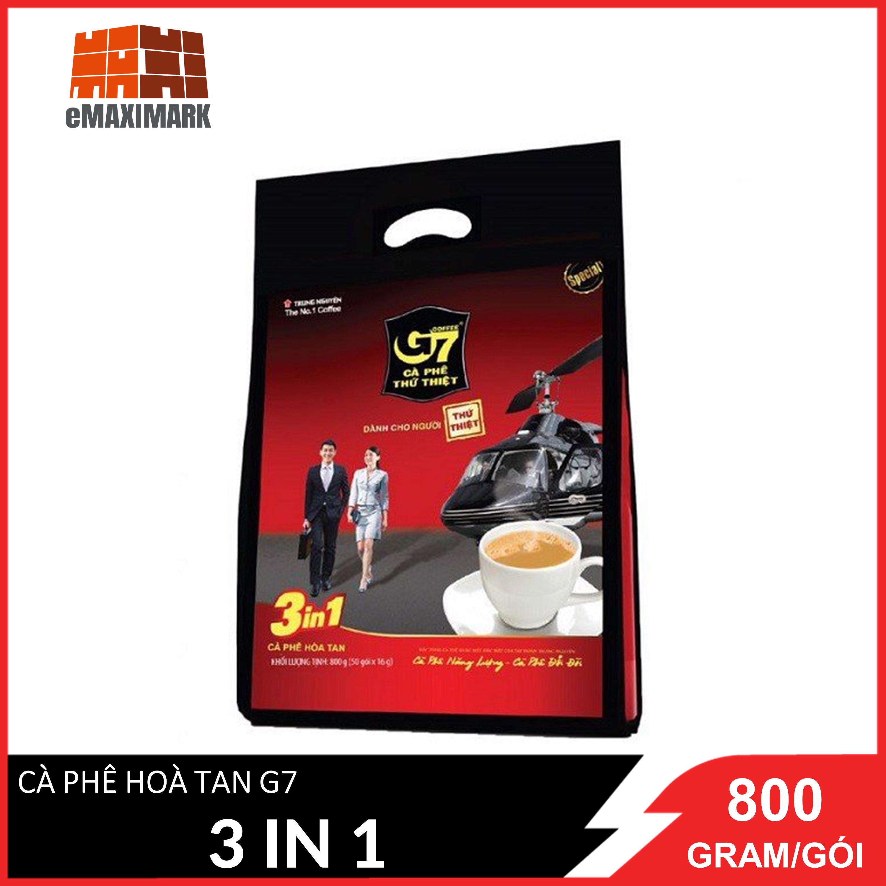 [HCM ship 2h] Cà Phê Gói Hòa Tan 3in1 G7 Hộp 50 Gói (16G/Gói)