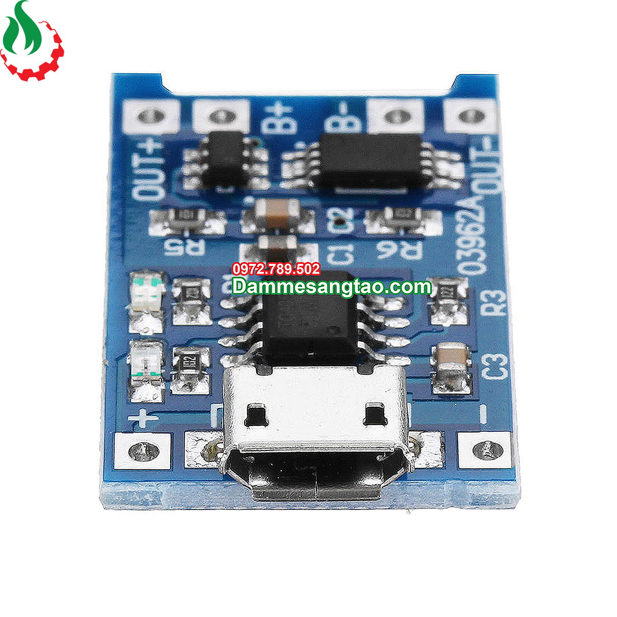 Mạch sạc pin Li-ion 3.7V TP4056 V2 (Có Bảo Vệ)