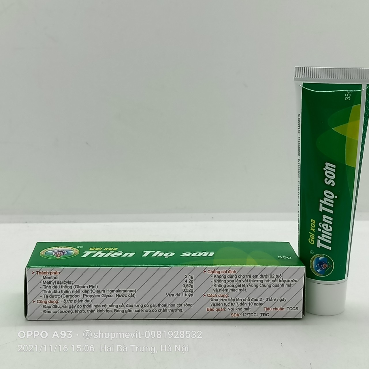 Gel xoa Thiên Thọ Sơn tuýp 35g