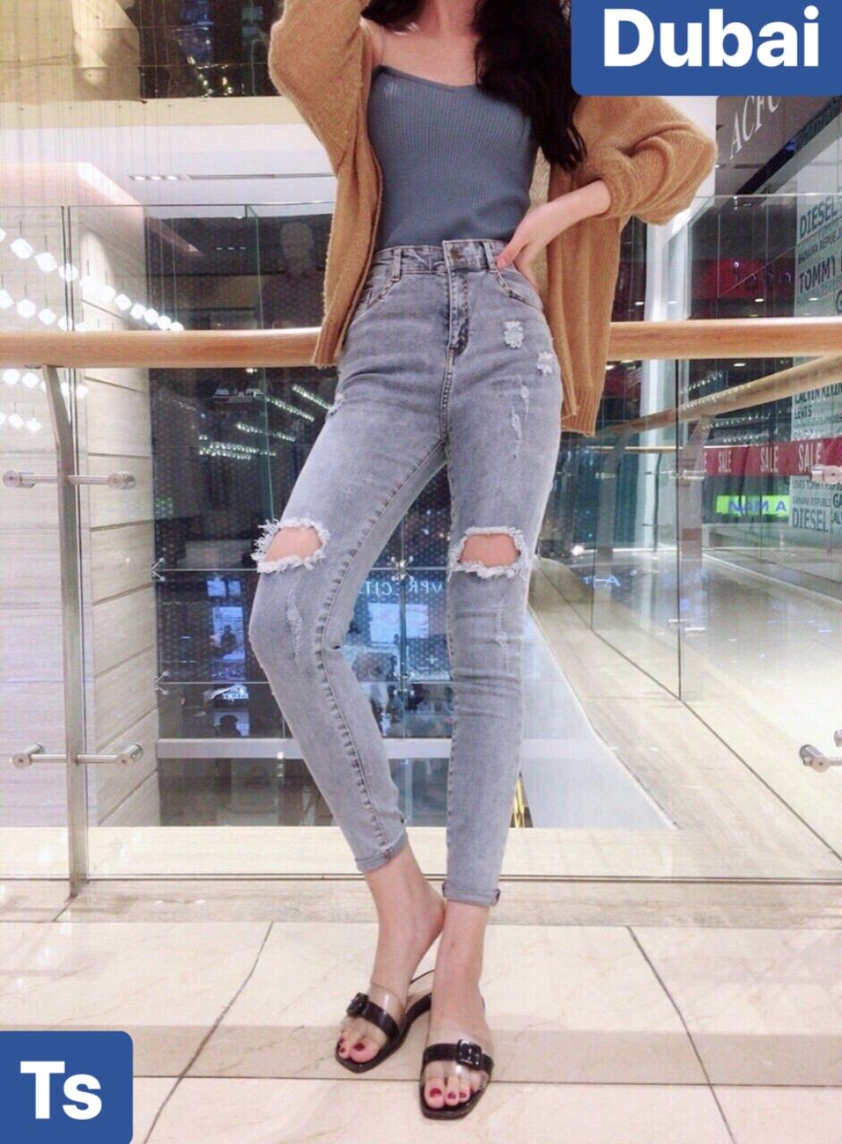 QUẦN JEAN NỮ CHẤT BÒ LƯNG CAO NÂNG MÔNG DÁNG NGỌC NGÀ CAO CẤP - DUBAI FASHION