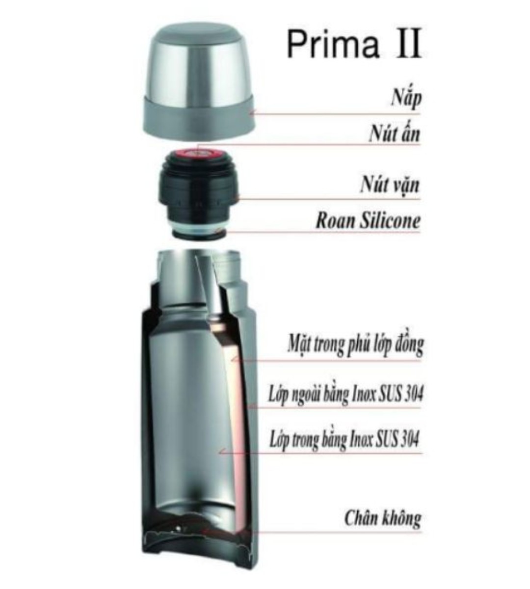 [HCM]BÌNH GIỮ NHIỆT PRIMA II 1 LÍT - 112959