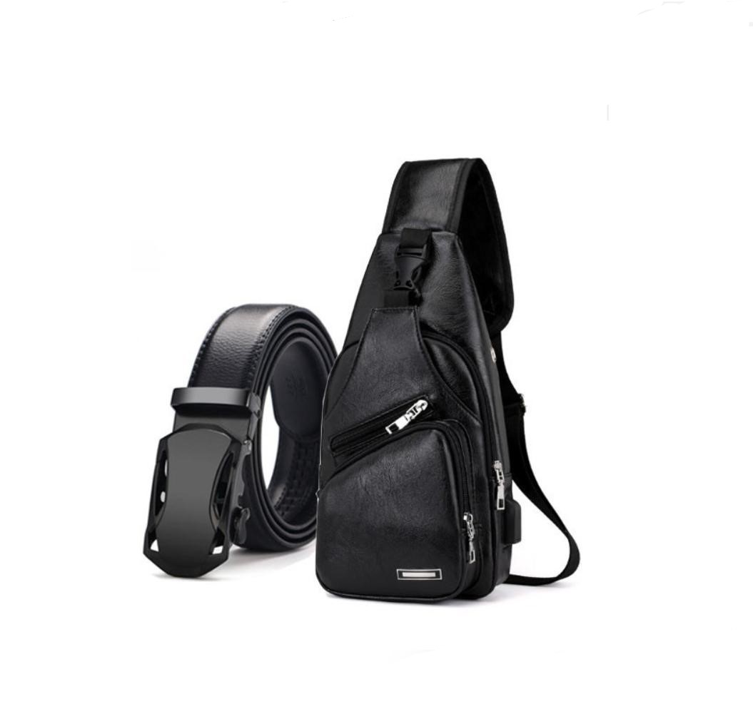 Combo Túi da đeo chéo DC194 Thắt Lưng da nam MP02