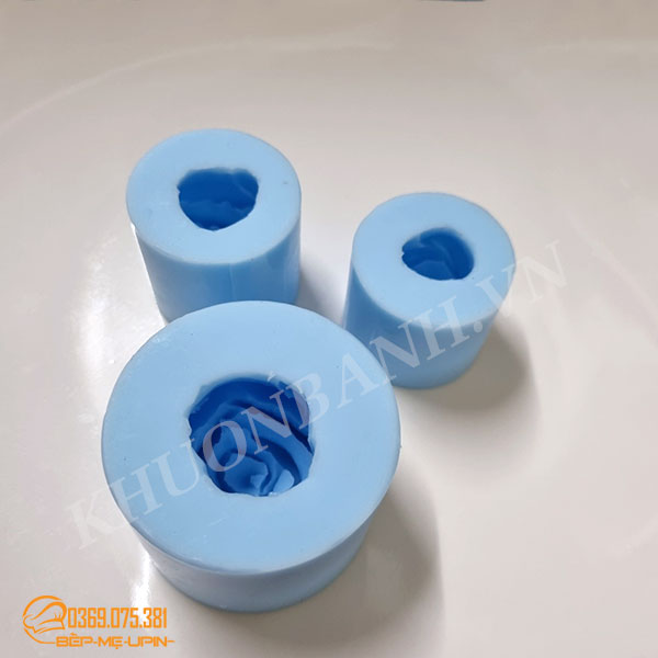 Combo 3 khuôn silicon hoa hồng mã D17 D18 D19