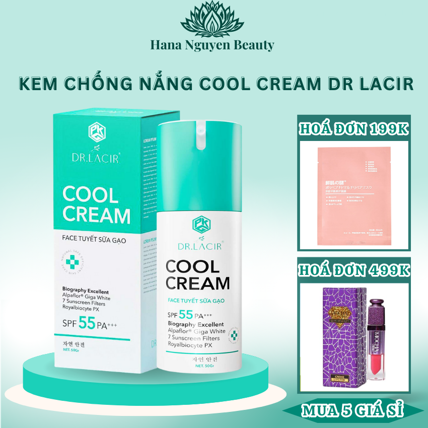 Kem chống nắng nâng tông cool cream Dr Lacir 50gram