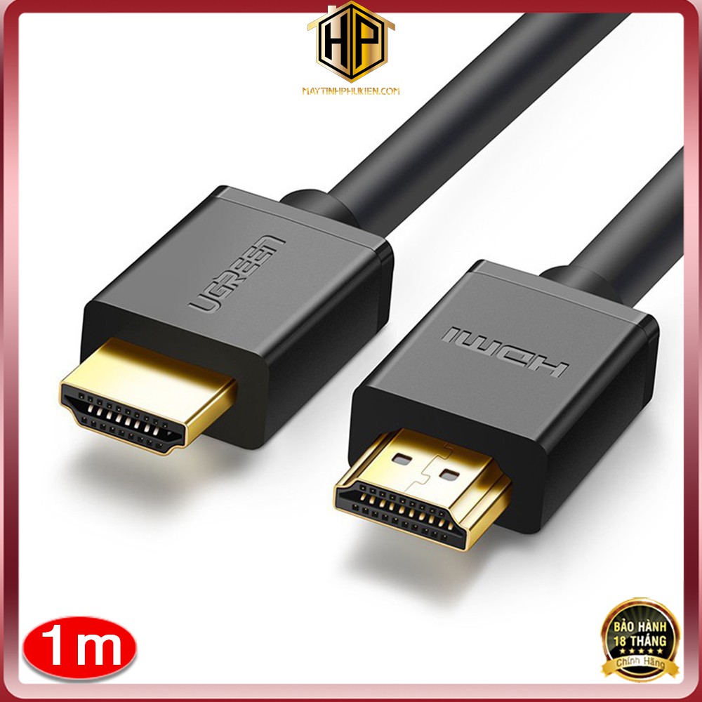 BÁO GIÁ Dây Cáp Tín Hiệu Video | Shopee Lazada Sendo Tiki mới nhất 26 Ugreen 10106 - Cáp tín hiệu HDMI 1.4 dài 1m - Dây HDMI cho tivi, máy tính hỗ trợ FullHD chính hãng