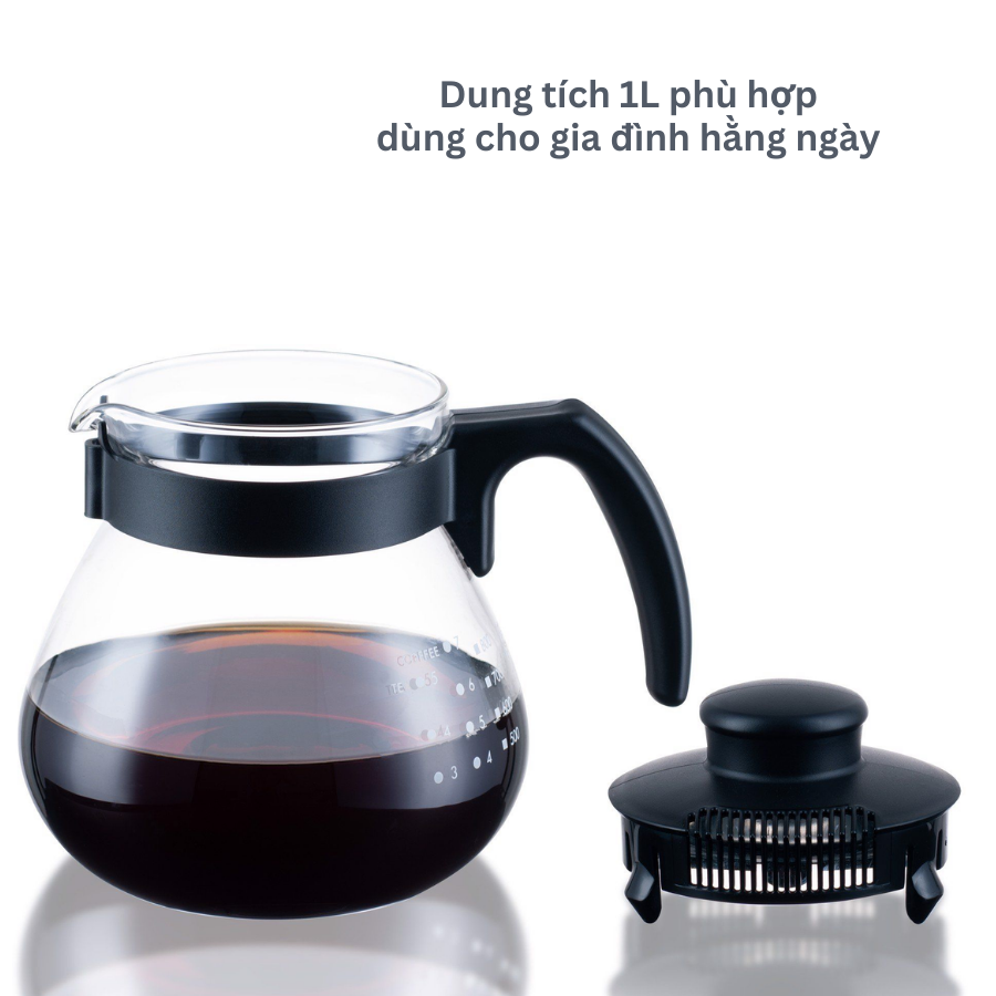 Bộ bình pha cà phê HARIO Teco 1L kèm phễu - "Teco" Dripper Set TCD-100B