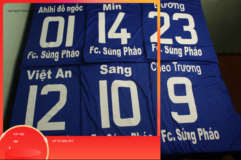 Dịch VỤ IN TÊN , SỐ QUẦN ÁO ĐÁ BANH