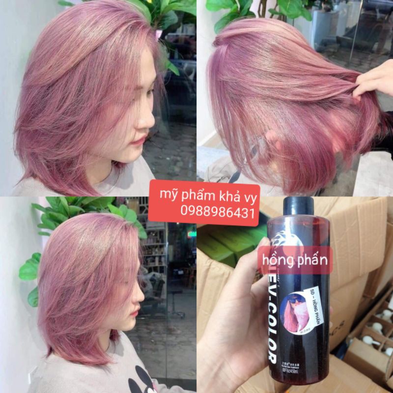 kem màu nhuộm phủ bóng hồng phấn 5D Hàn Quốc