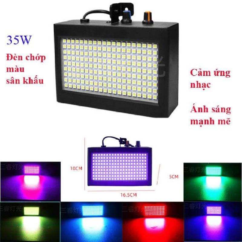 Đèn chớp màu sân khấu 35w, cảm ứng nhạc cực nhạy, ánh sáng mạnh mẽ