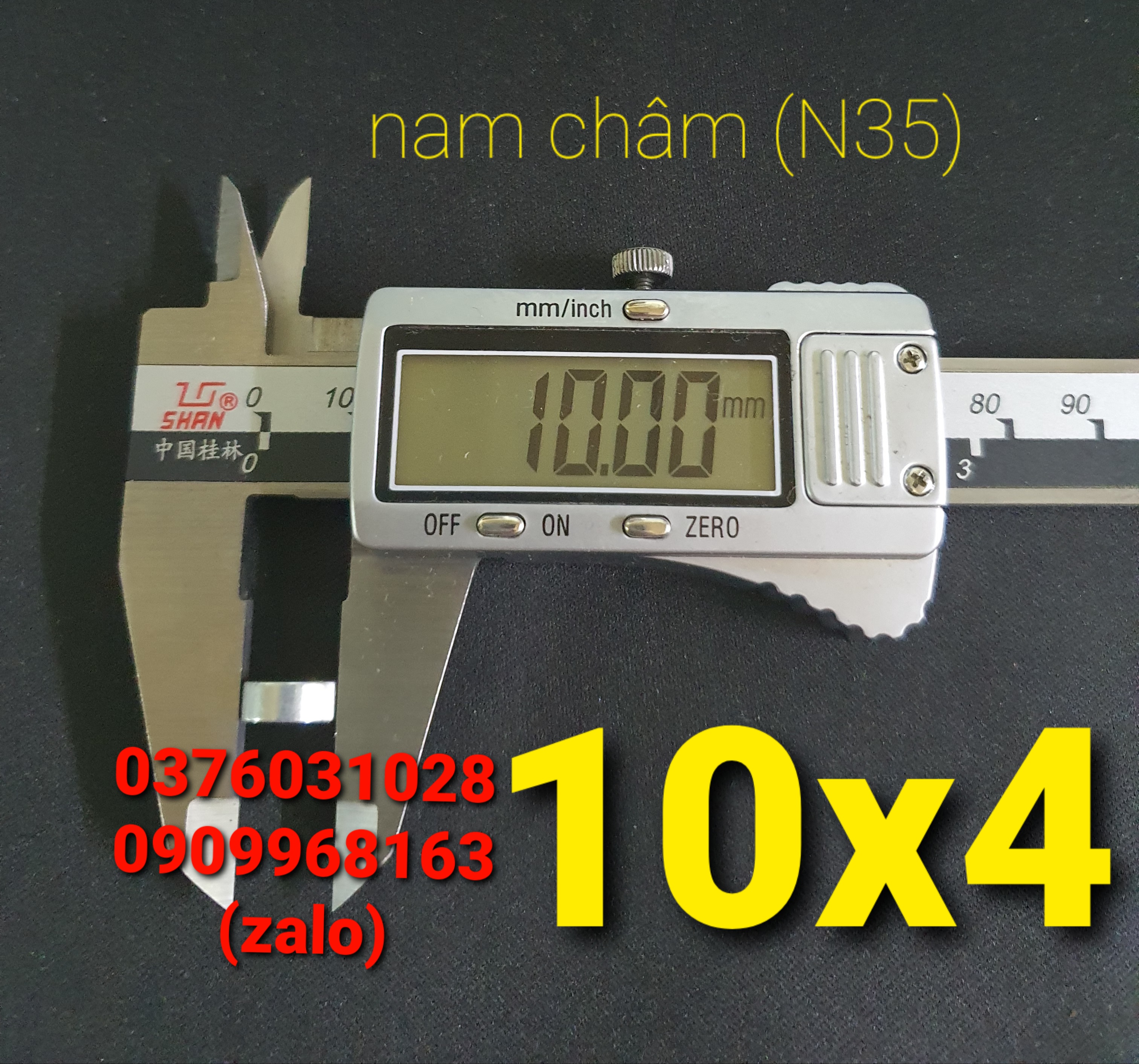 [HCM]Nam châm vĩnh cửu (N35) 10x4 (hộp 10 viên)