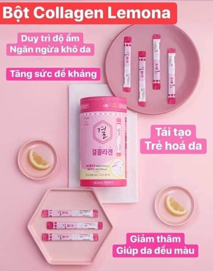 Bột collagen + Vitamin C LEMONA 120g