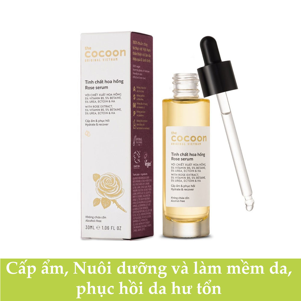 Tinh chất hoa hồng cocoon 30ml dưỡng da chuyên sâu